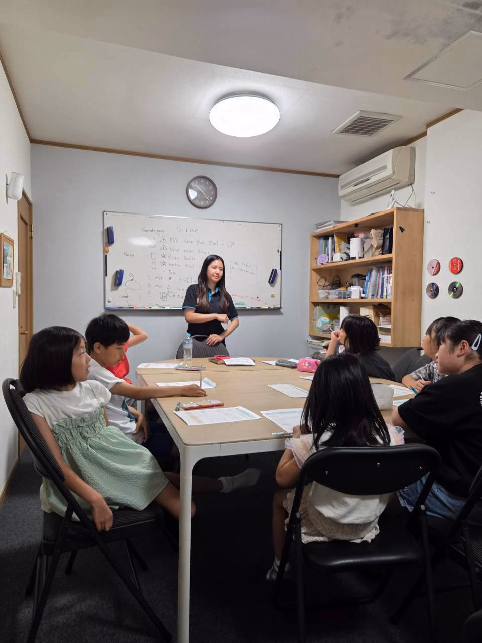 Summer School students gathered for a classroom activity